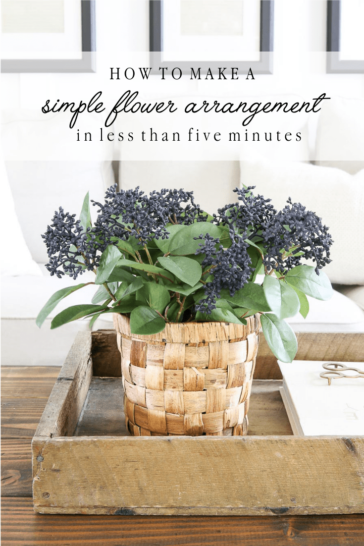 A Simple Faux Flower Arrangement Little Glass Jar