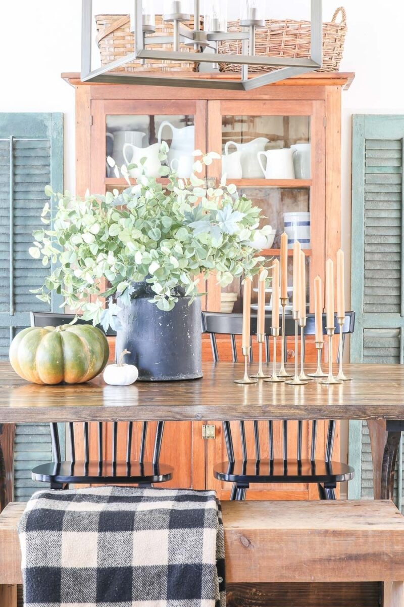 Simple Fall Dining Room | Little Glass Jar
