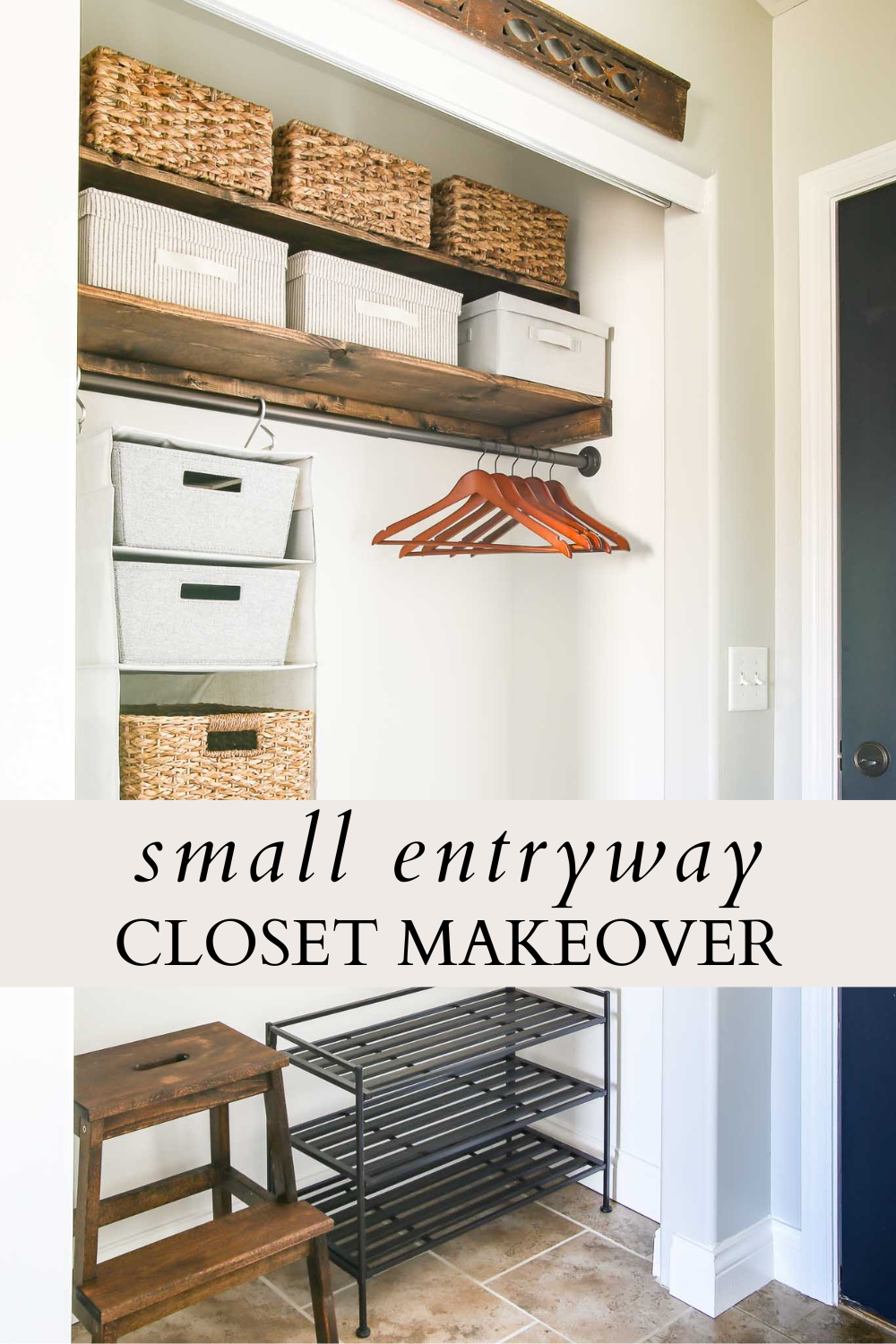 Small Entryway Closet Makeover
