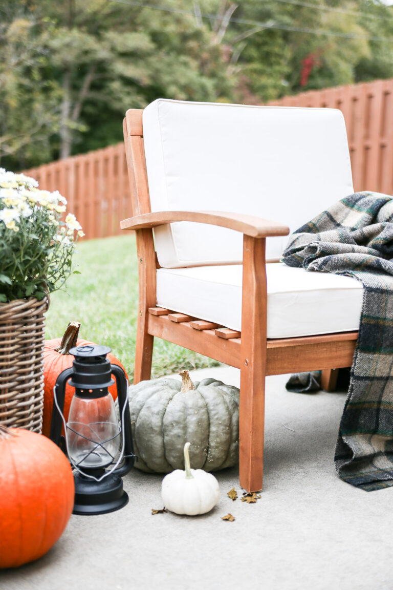Fall Patio Setting How to Create a Cozy Fall Patio | Little Glass Jar