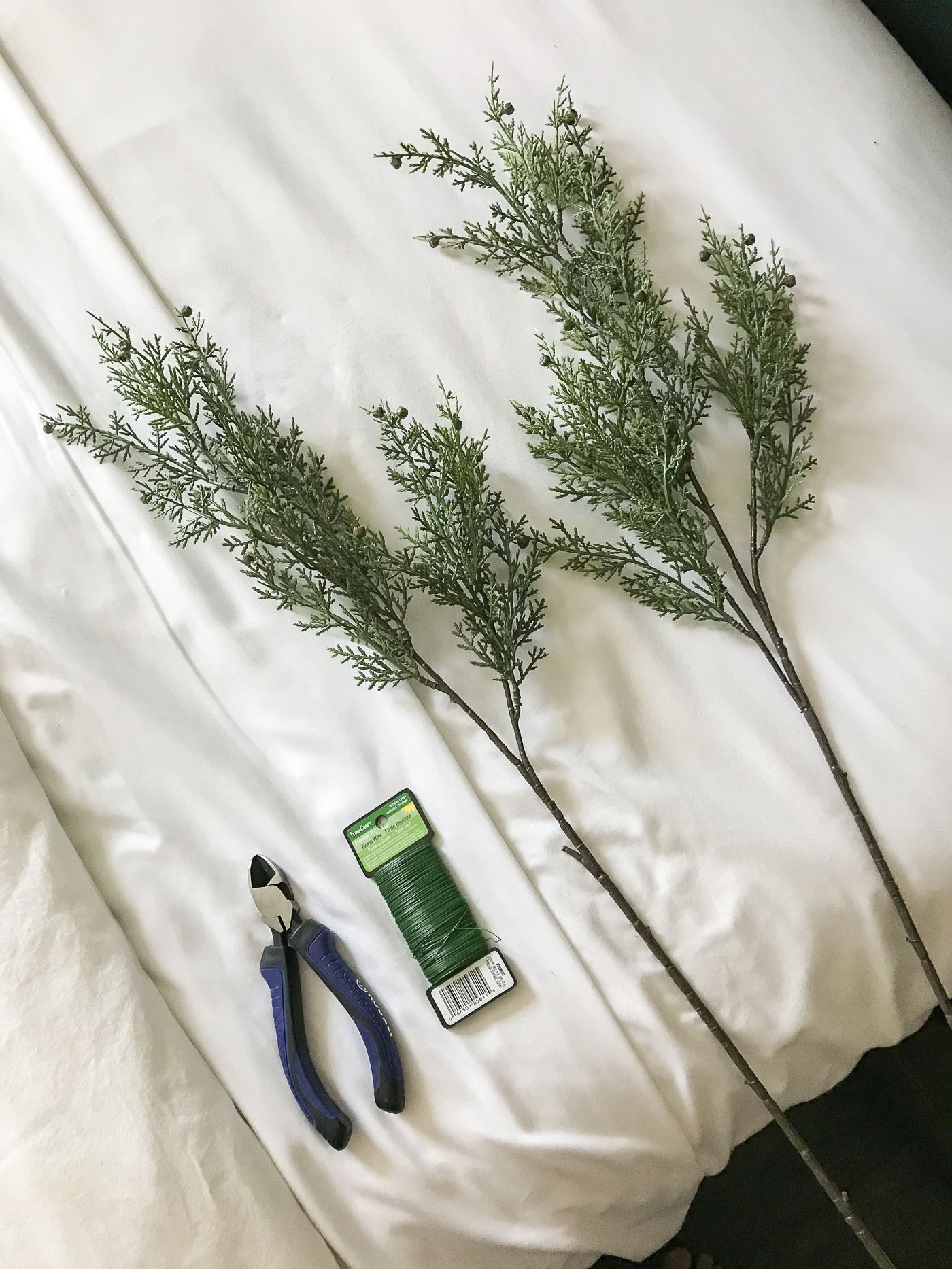 How to Hang Christmas Garland on a Bedroom Headboard