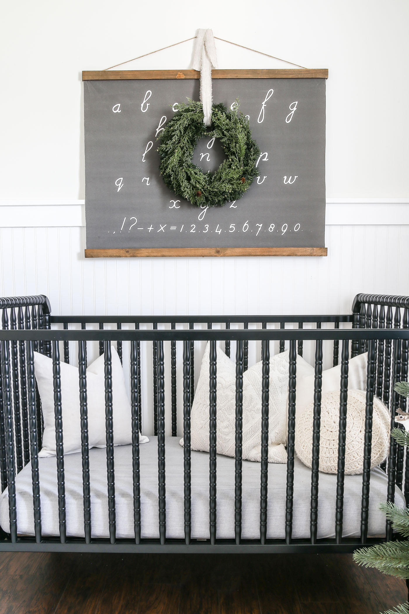 Neutral and Natural Christmas Nursery