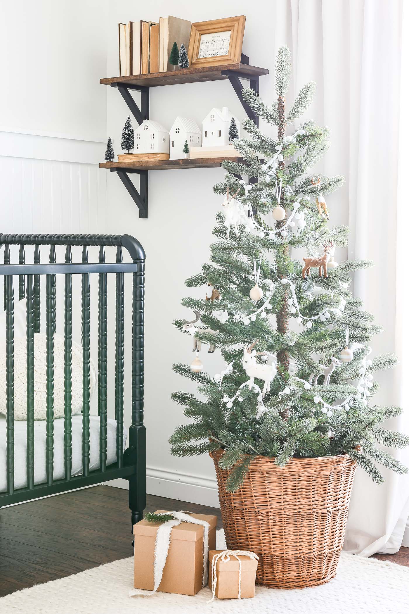 Neutral and Natural Christmas Nursery