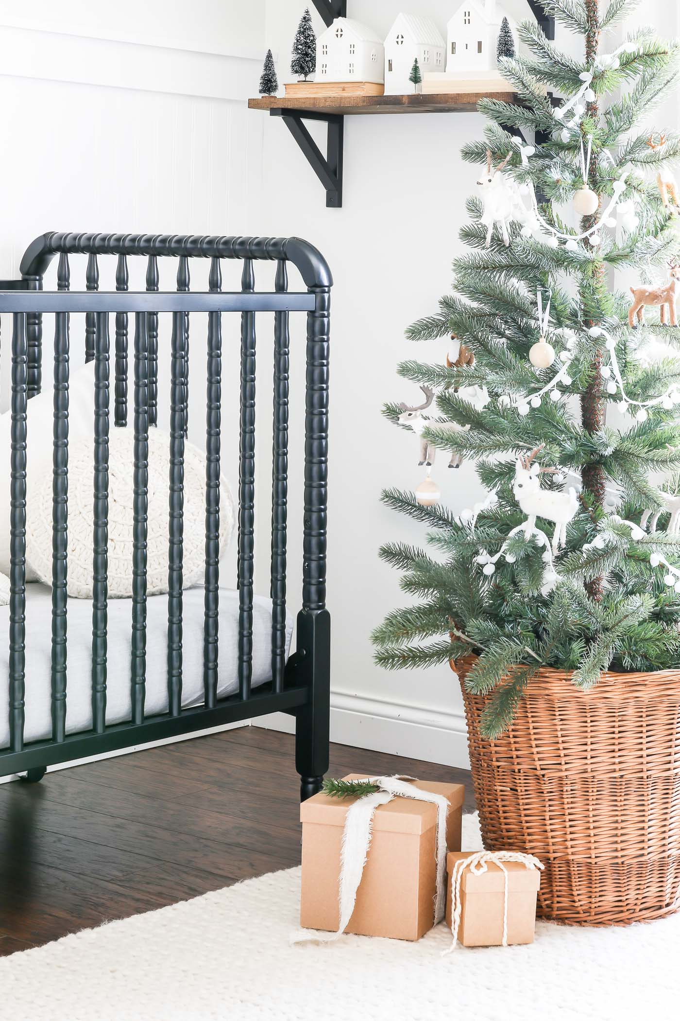 Neutral and Natural Christmas Nursery