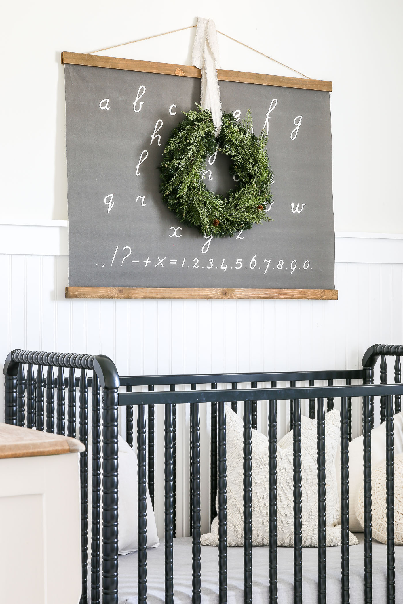 Neutral and Natural Christmas Nursery