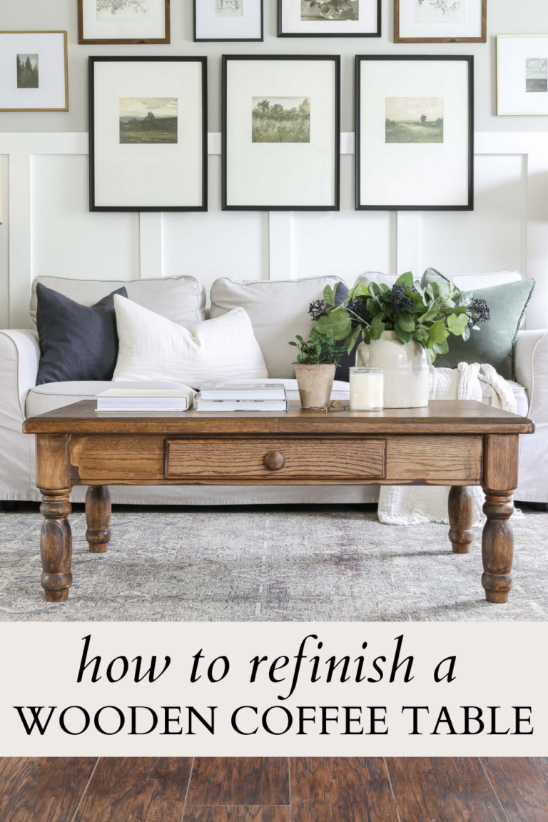 How to Refinish an Old Wooden Coffee Table | Little Glass Jar