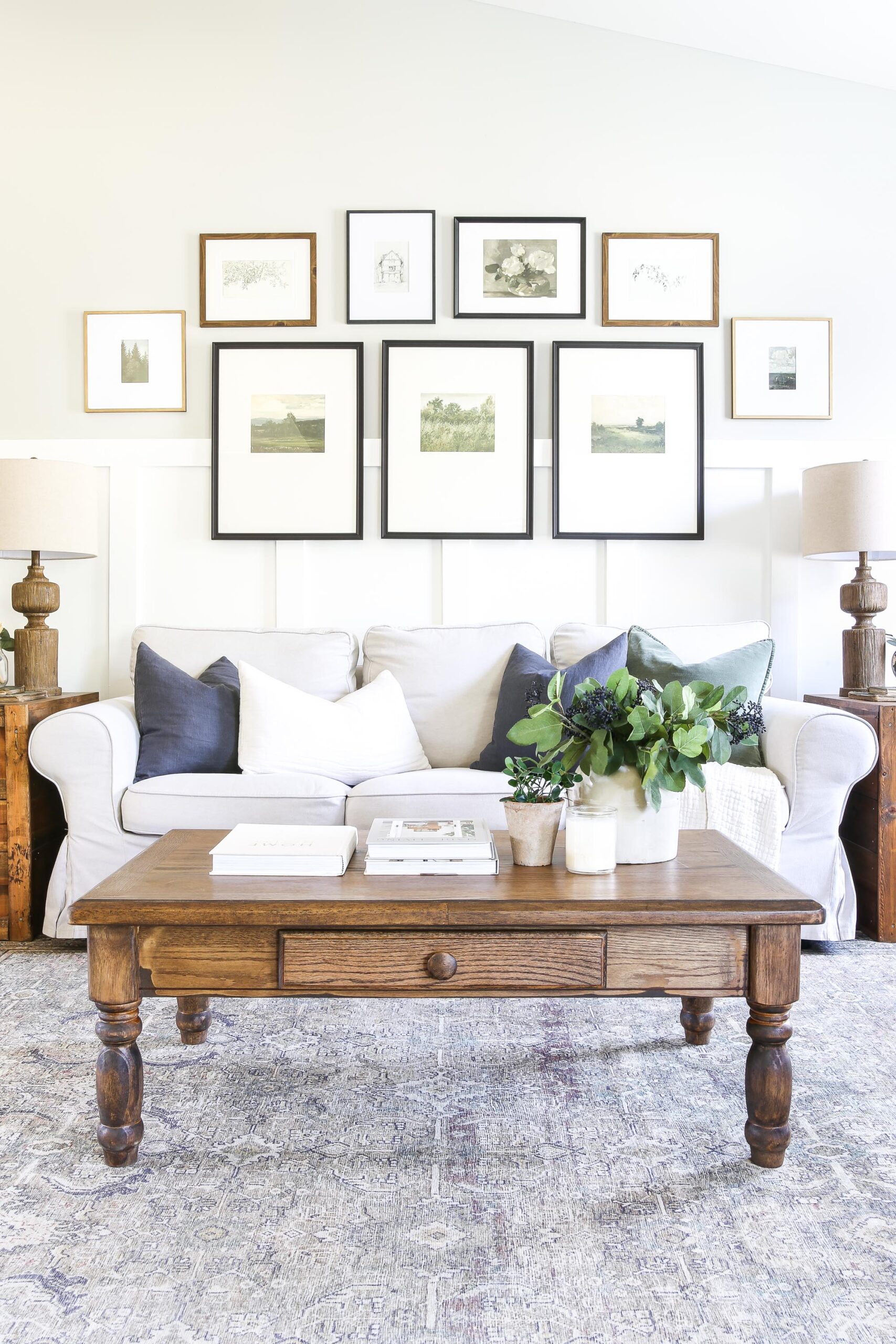 Vintage Art Prints Gallery Wall - Echoridge Farm