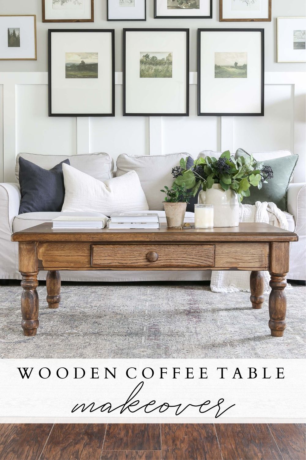 Wooden Coffee Table Makeover