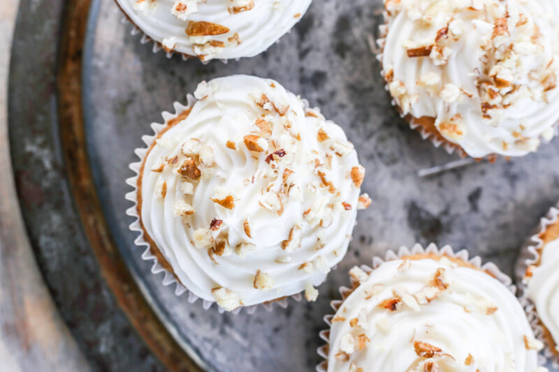 Banana Nut Muffins with Cream Cheese Frosting Little Glass Jar