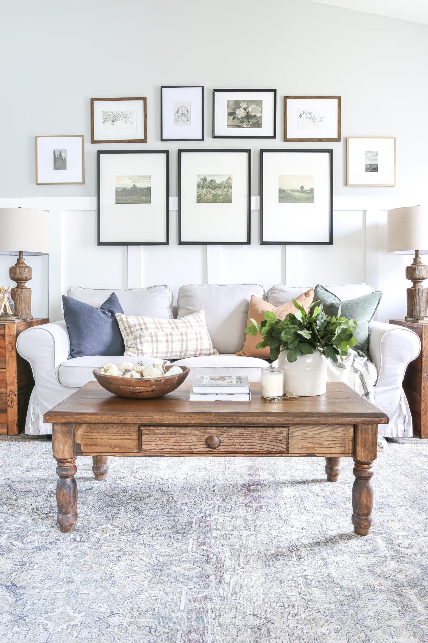 Simple Plaid Fall Living Room