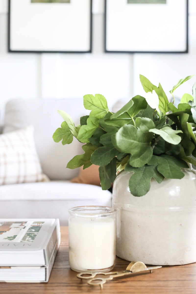 Simple Plaid Fall Living Room | Little Glass Jar