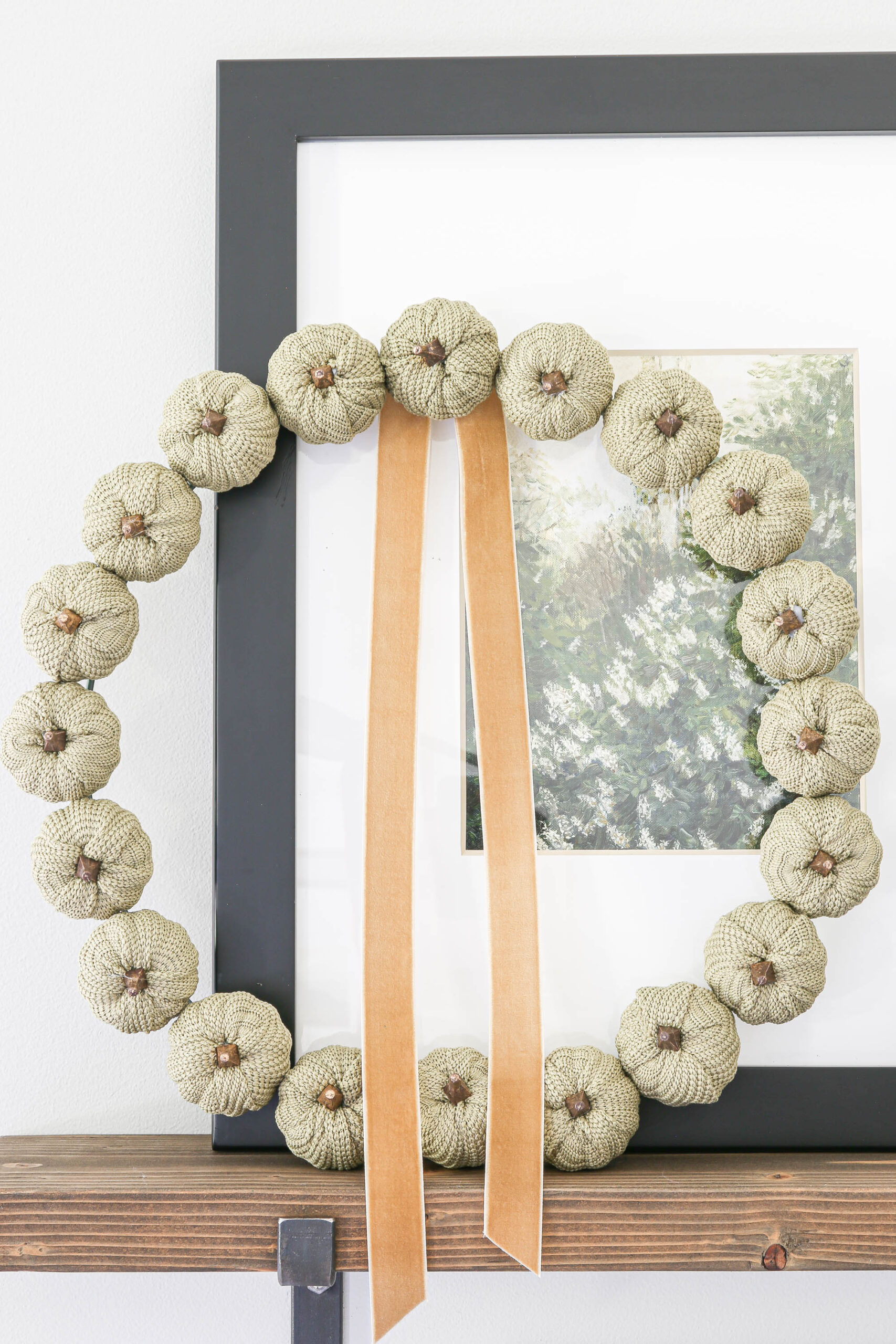 DIY Simple Fall Pumpkin Wreath