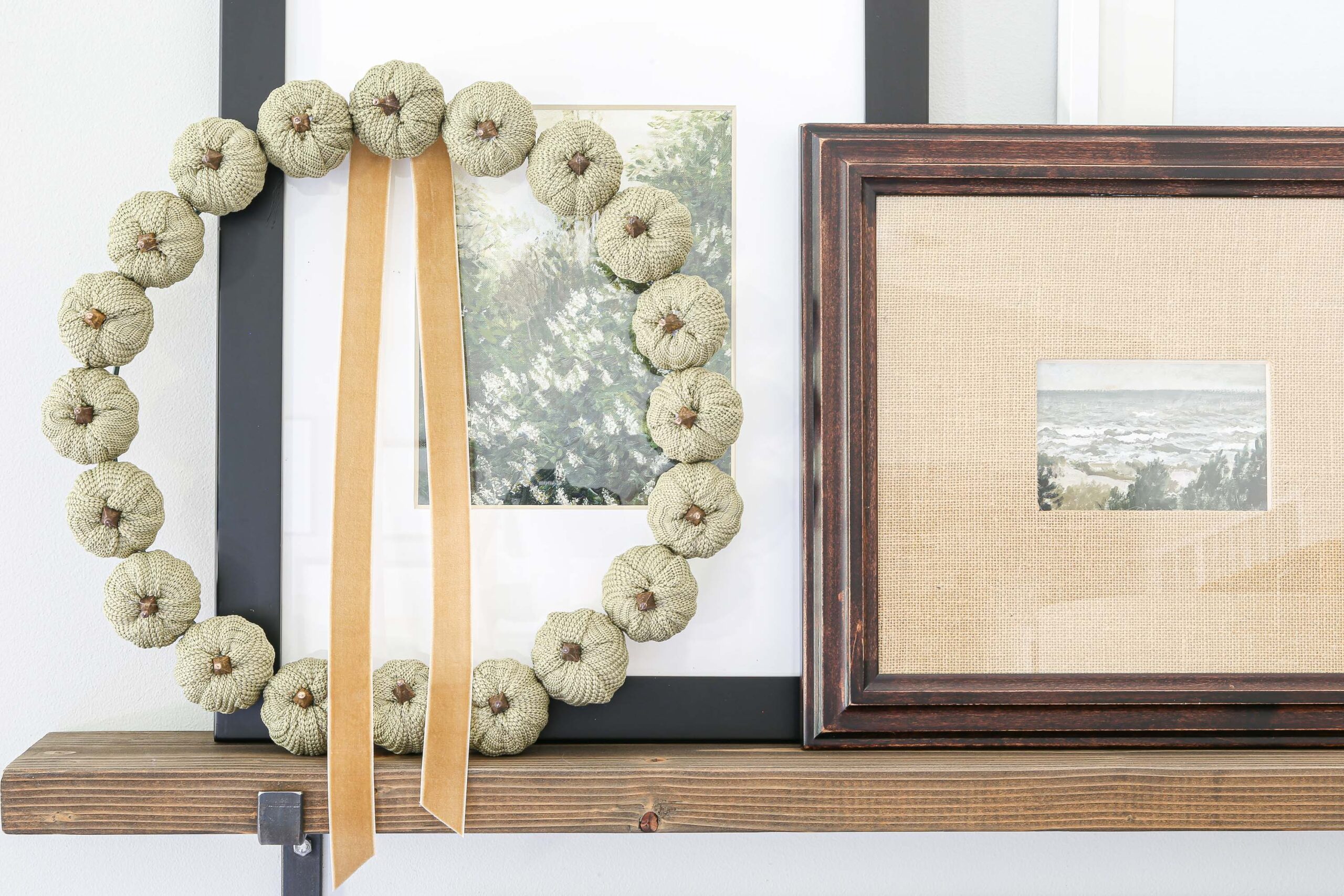 DIY Simple Fall Pumpkin Wreath