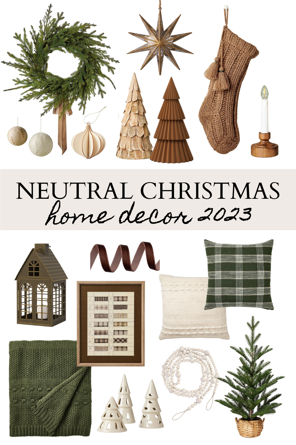 Neutral Christmas Home Decor