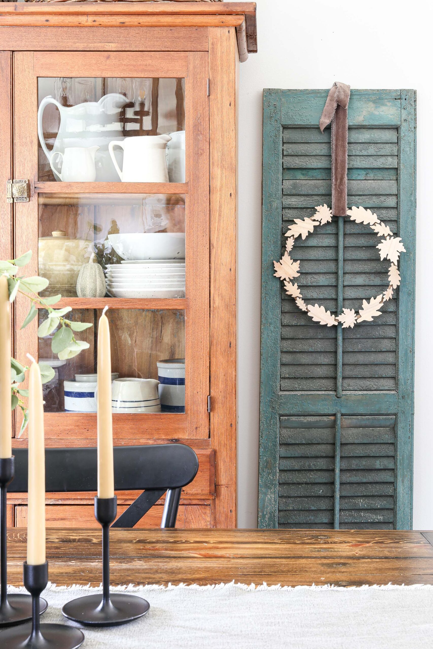 DIY Wooden Leaf Fall Wreath