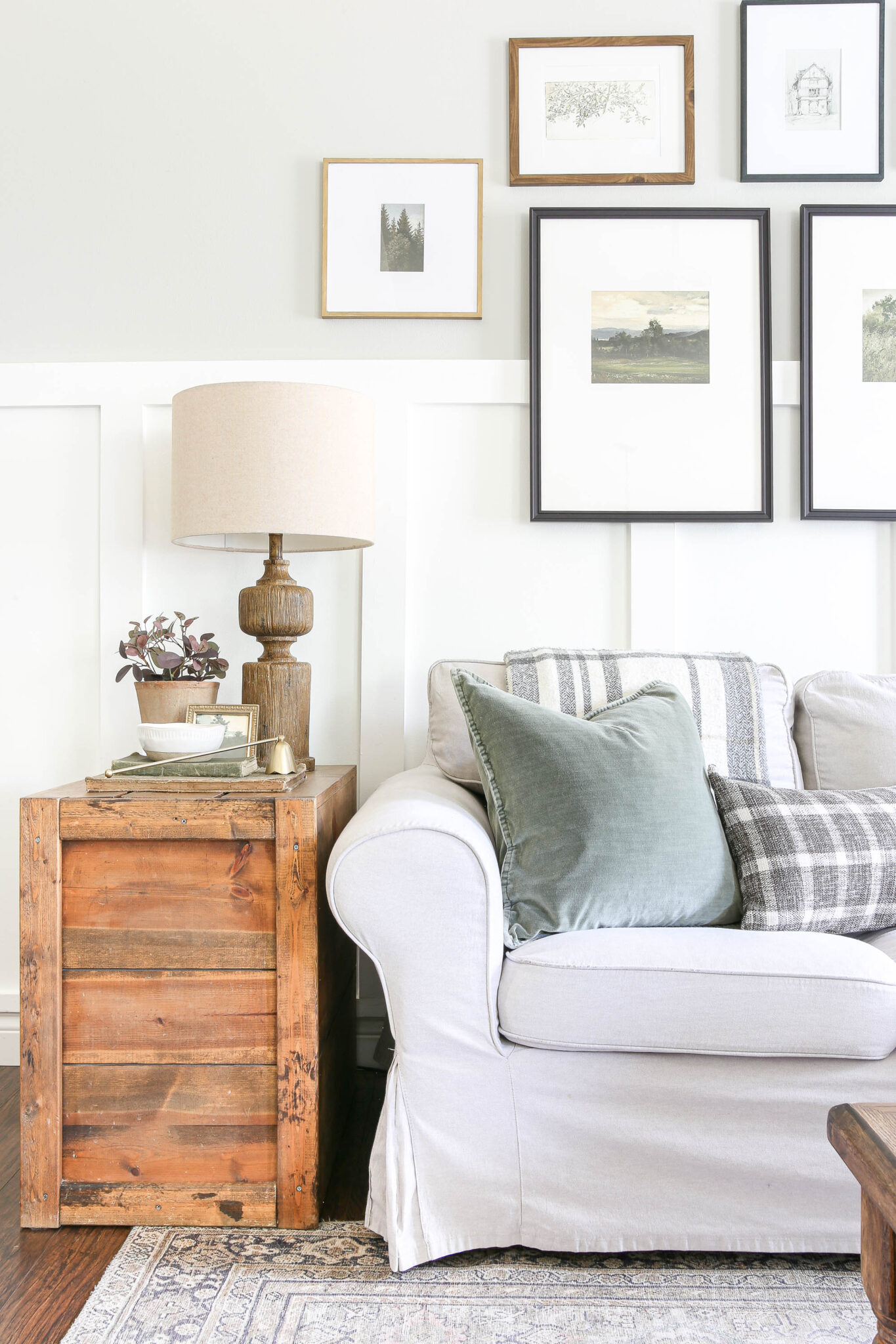 Cozy Fall Home Tour: Neutral and Warm Living Room and Dining Room ...