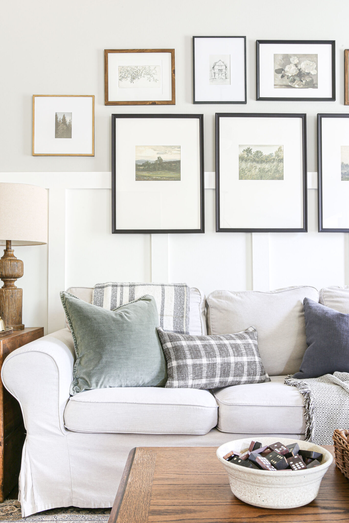 Cozy Fall Home Tour: Neutral and Warm Living Room and Dining Room ...