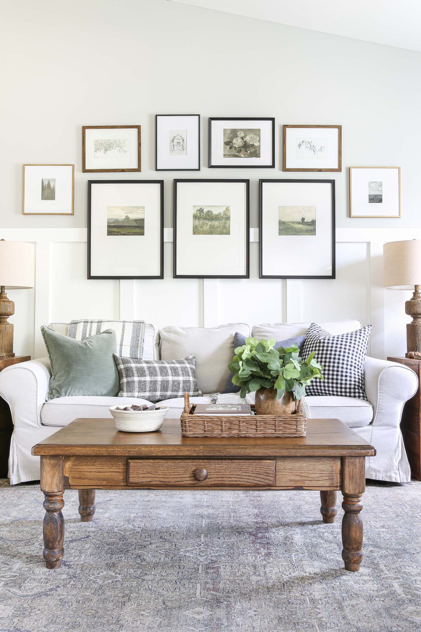 Cozy Fall Home Tour: Neutral and Warm Living Room and Dining Room ...