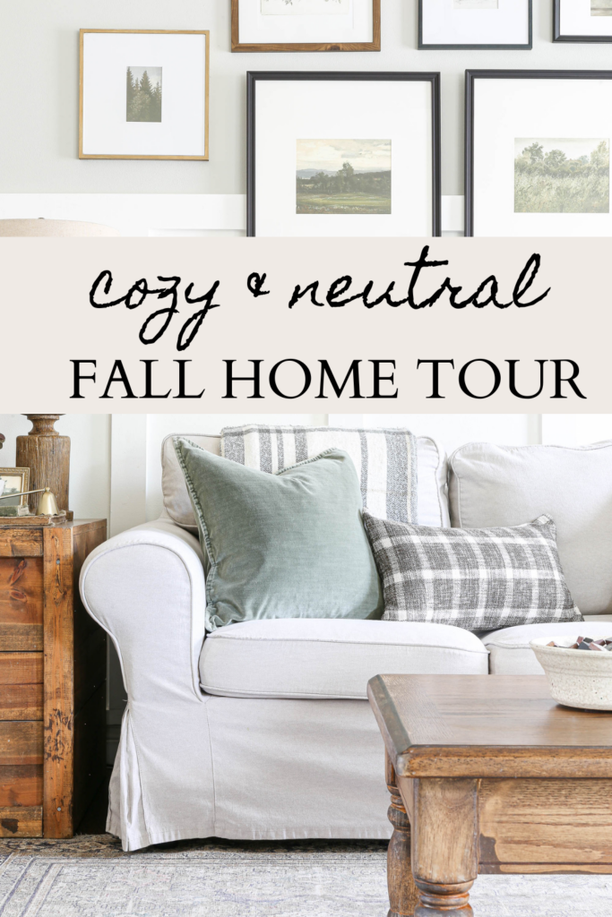 Cozy Fall Home Tour: Neutral and Warm Living Room and Dining Room ...