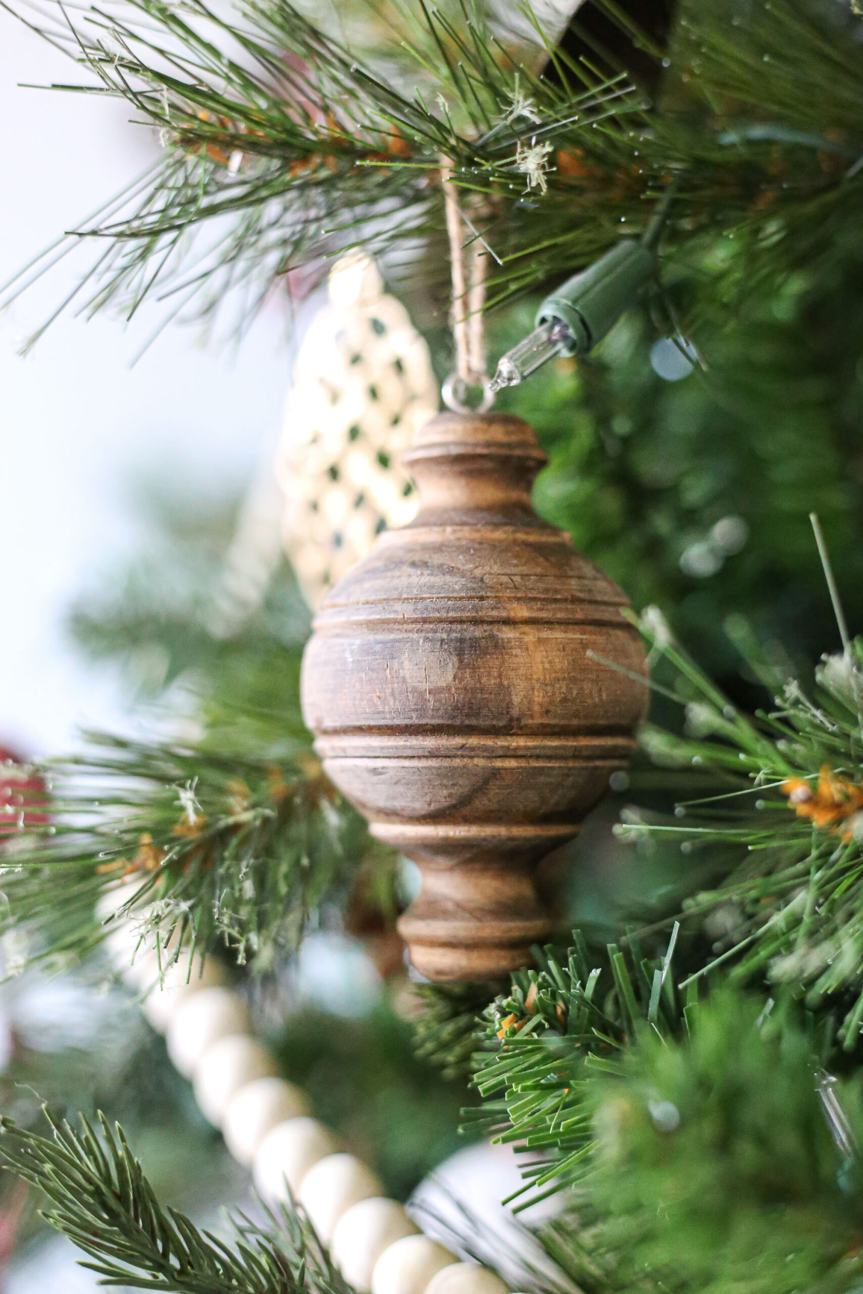 Burgundy, Brown, and Cream Christmas Tree